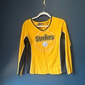 NFL Steelers Kids Long Sleeve Tee - Yellow and Black
